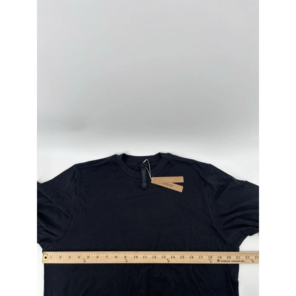 NWT SKIMS Boyfriend Long-Sleeve T-Shirt Sz M Modal Blend Onyx Cozy Soft Stretch